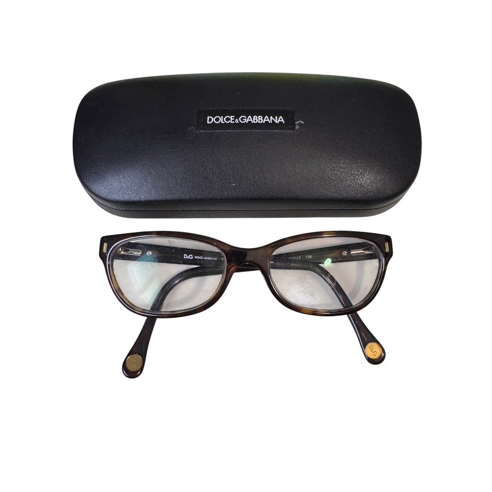 Dolce & Gabbana D&G 1205 502 Tortoise Shell Oval Eyeglasse Frame Italy 50-17-135